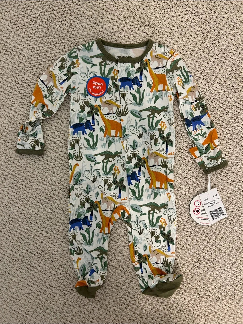 NWT Magnetic Me 0-3mo Footed Onsies